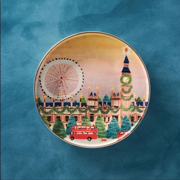 Anthropologie Other - Christmas Time In The City Dessert Plate London